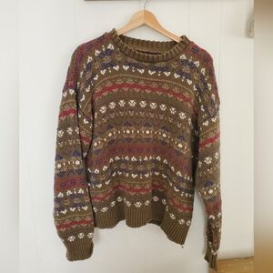 Vintage Alps Cotton Knit Sweater